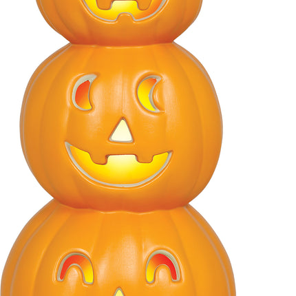 Pile de citrouilles d'Halloween avec lumière, 52 cm