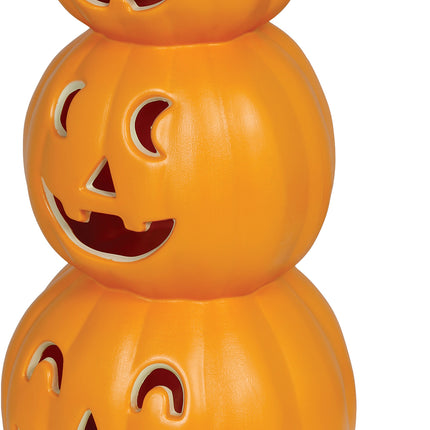 Pile de citrouilles d'Halloween avec lumière, 52 cm