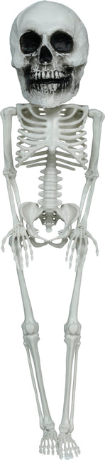Halloween Skelet Hangend Groot Hoofd 40cm