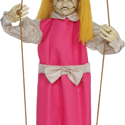 Halloween Pop Hangend Meisje Met Licht, Geluid En Beweging 105cm