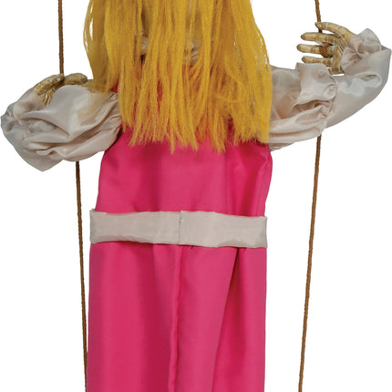 Halloween Pop Hangend Meisje Met Licht, Geluid En Beweging 105cm