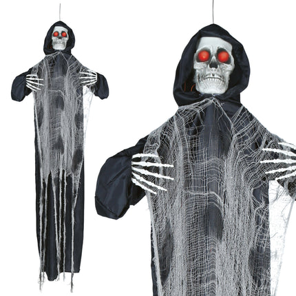 Halloween Skelet Hangend Tuniek Met Licht, Geluid En Beweging 1,75m