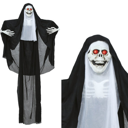 Halloween Skelet Hangende Non Met Licht 1,15m