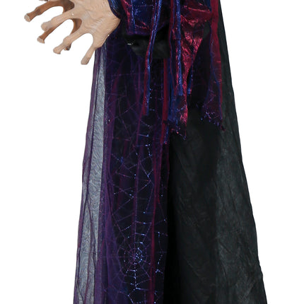 Halloween Pop Heks Met Sokkel, Licht En Geluid 1,8m