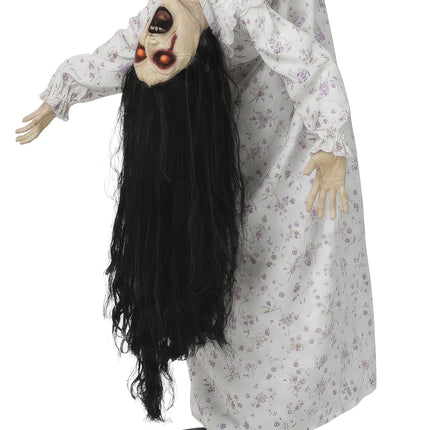 Halloween Pop Staande Vrouw Met Licht, Geluid En Beweging 1,35m