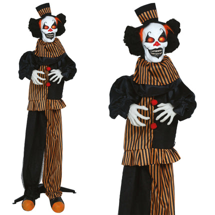 Halloween Pop Clown Met Licht, Geluid En Beweging 1,7m