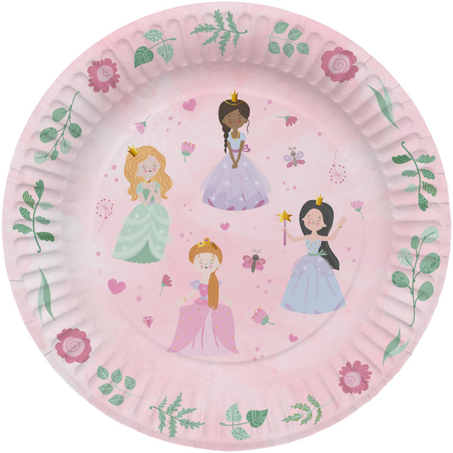 Assiettes Princesse 23cm 8pcs