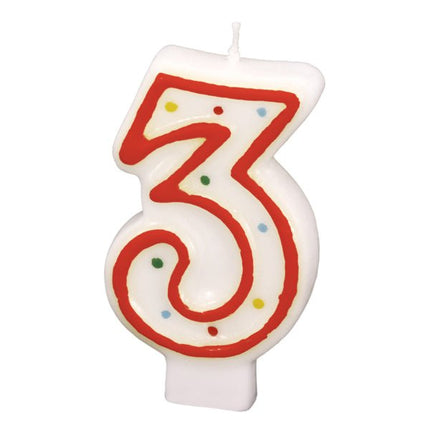 3 Jaar Kaars 7,3cm van Riethmueller koop je bij Partywinkel