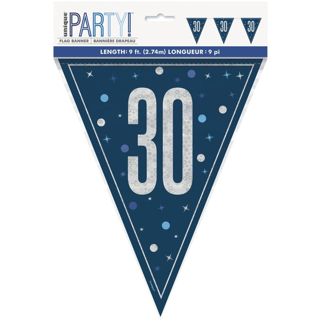 30 Jaar Slinger Blauw 2,5m van Unique koop je bij Partywinkel