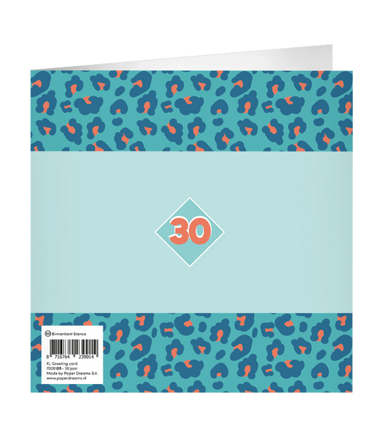 30 Jaar Wenskaart 23cm - Partywinkel - 8716764239014