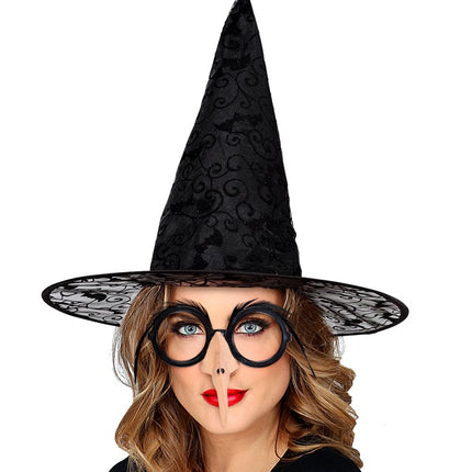 CHAPEAU DE SORCIÈRE AVEC DES CHAUVES-SOURIS