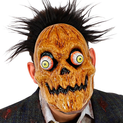 MASQUE AVEC YEUX MOBILES CITROUILLE