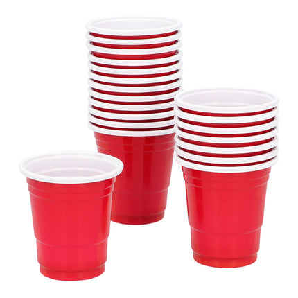 Verres à shot rouge 6cl 20pcs