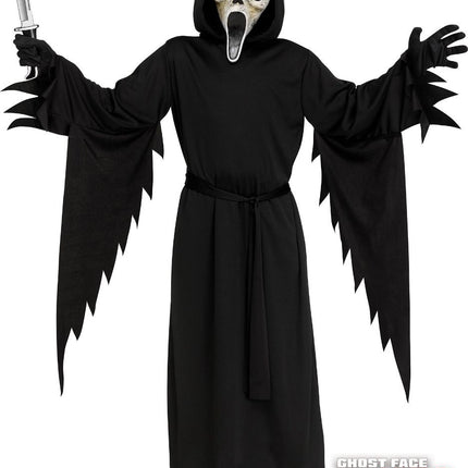 Costume d'Halloween Fantôme Noir Enfant Visage Vieilli