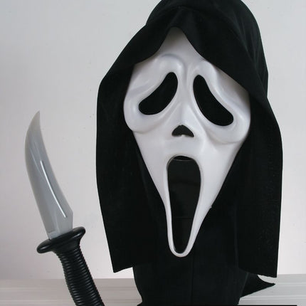 Masque de Ghostface avec couteau