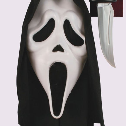 Masque de Ghostface avec couteau