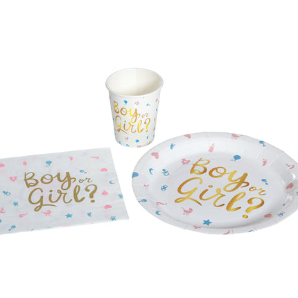 Serviettes de table pour la révélation du sexe 33cm 12pcs