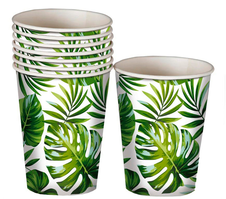 Tasses en feuilles de palmier 240ml 6pcs