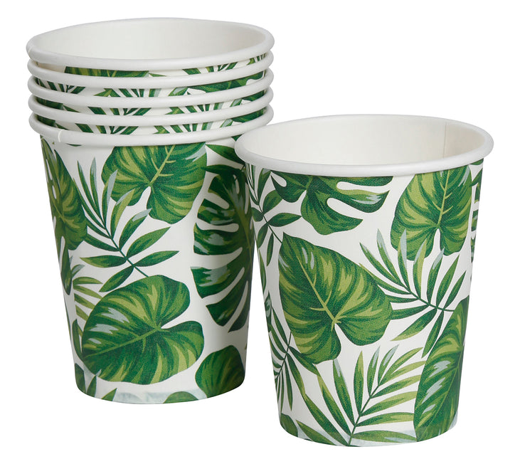 Tasses en feuilles de palmier 240ml 6pcs