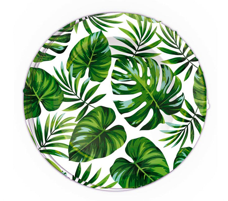 Assiettes à feuilles de palmier 23cm 6pcs