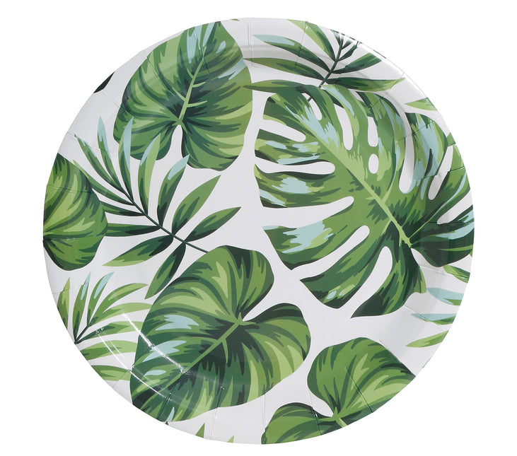 Assiettes à feuilles de palmier 23cm 6pcs