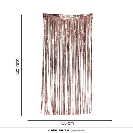 Rideau de porte or rose 2m