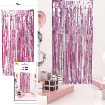 Rideau de porte rose Mat 2m