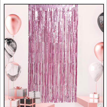 Rideau de porte rose Mat 2m