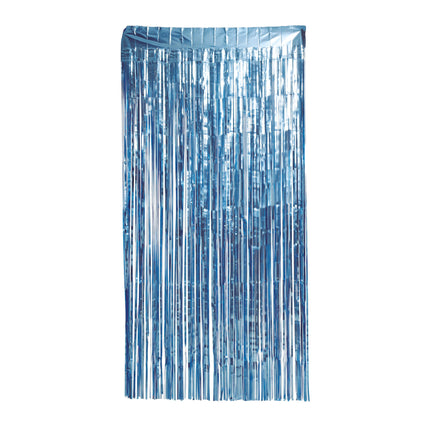 Tapis de rideau de porte bleu 2m