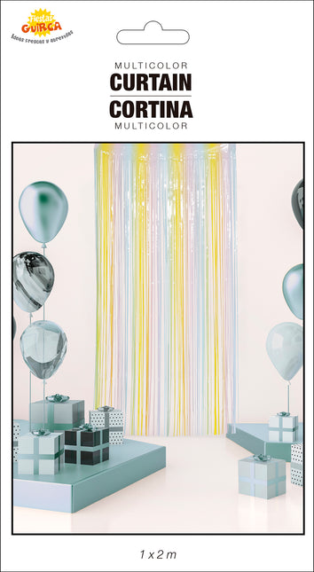 Rideau de porte coloré 2m
