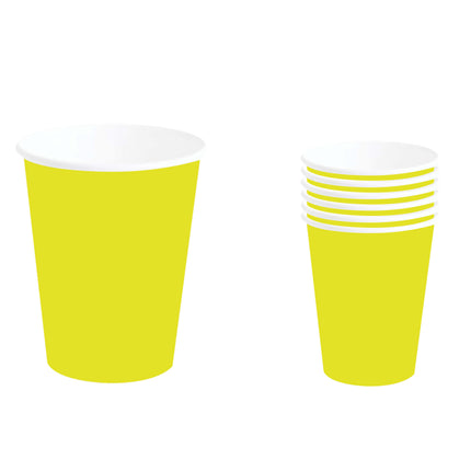 Gobelets jaunes 240ml 6pcs