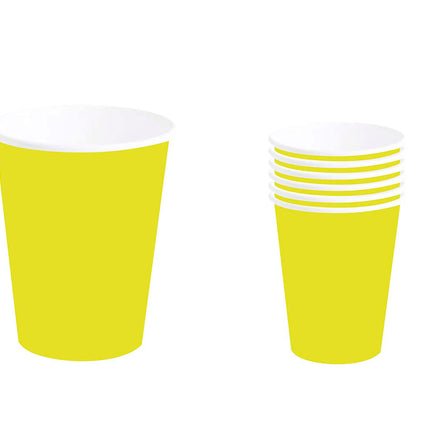 Gobelets jaunes 240ml 6pcs