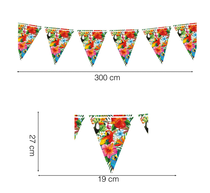 Papier pour guirlande hawaïenne 3m