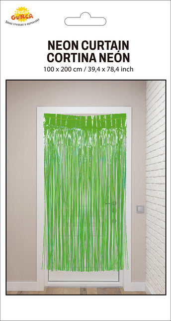 Rideau de porte vert 2m