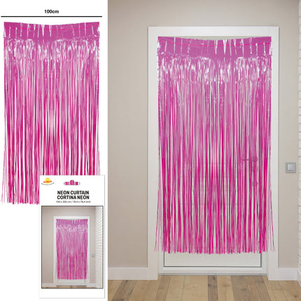 Rideau de porte fuchsia 2m