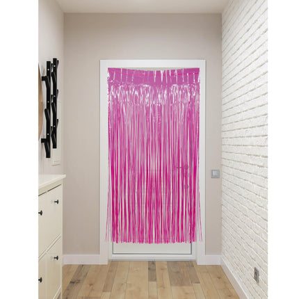 Rideau de porte fuchsia 2m