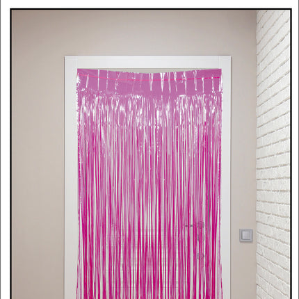 Rideau de porte fuchsia 2m