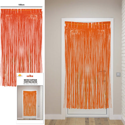 Rideau de porte orange 2m