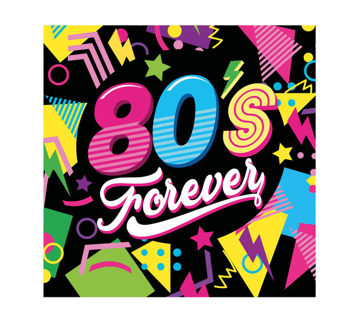 Serviettes de table Neon 80S 33cm 12pcs