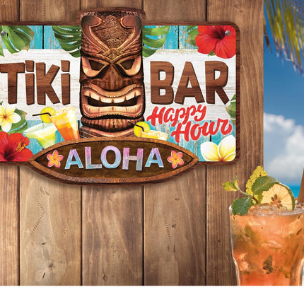 Assiette Hawaii Tiki Bar 35cm