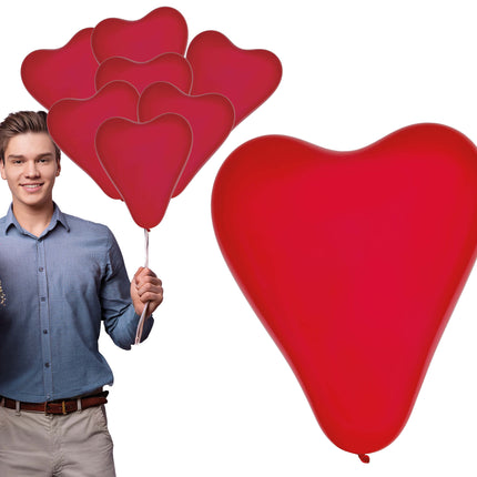Sachet de 10 ballons en forme de cœur