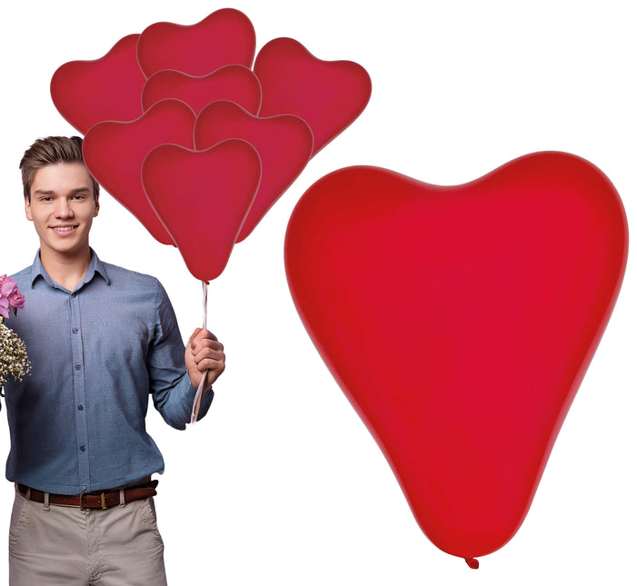 Sachet de 10 ballons en forme de cœur