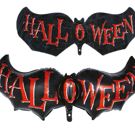 Ballon en aluminium Halloween « Chauve-souris » non gonflé, 1 m