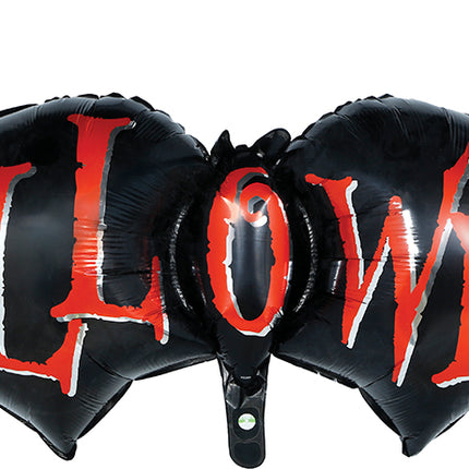 Ballon en aluminium Halloween « Chauve-souris » non gonflé, 1 m