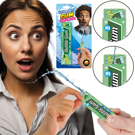 Paquet de chewing-gum qui fait couler l'eau.