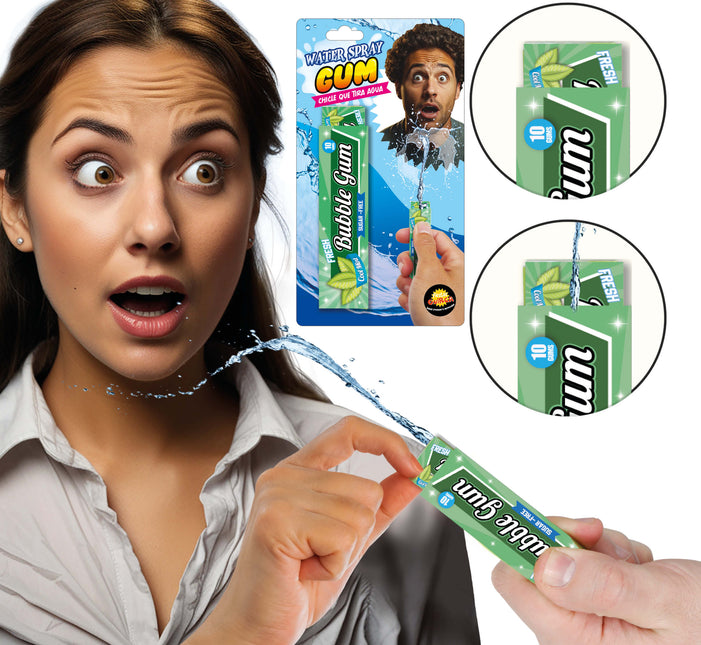 Paquet de chewing-gum qui fait couler l'eau.