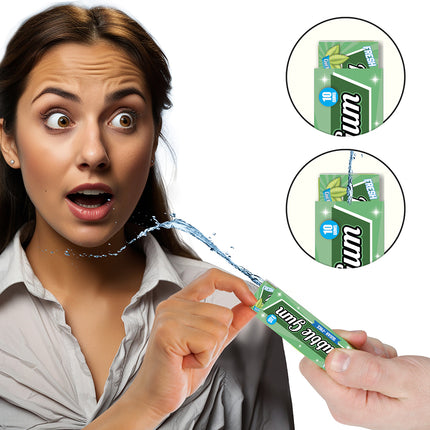 Paquet de chewing-gum qui fait couler l'eau.
