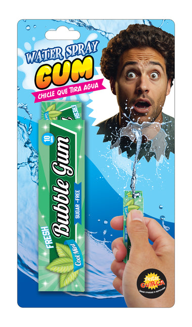 Paquet de chewing-gum qui fait couler l'eau.