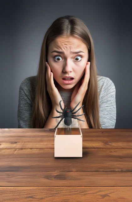 Fausse araignée d'Halloween en boîte