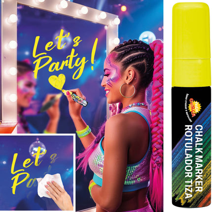 Marqueur à craie jaune